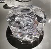 Platinum crystal/resin round living room small coffee table
