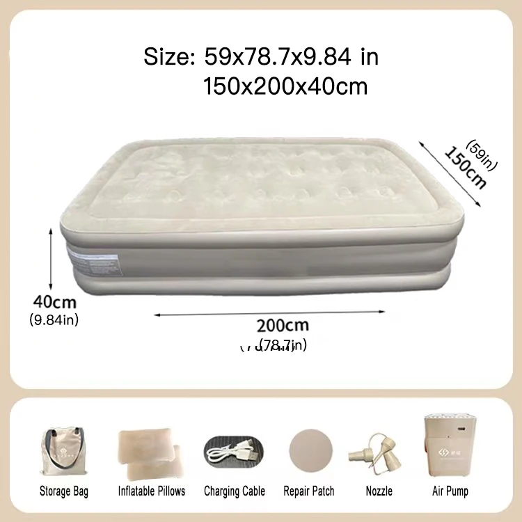 Camping Self Inflating Mattress Inflatable Air Bed With Builtin