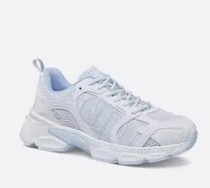 Luxury Designer Mesh Genuine Leather Mens Sneakers Womens Casual Shoes Comfortable Casual Luxury Walking Shoes Vintage Sneakers