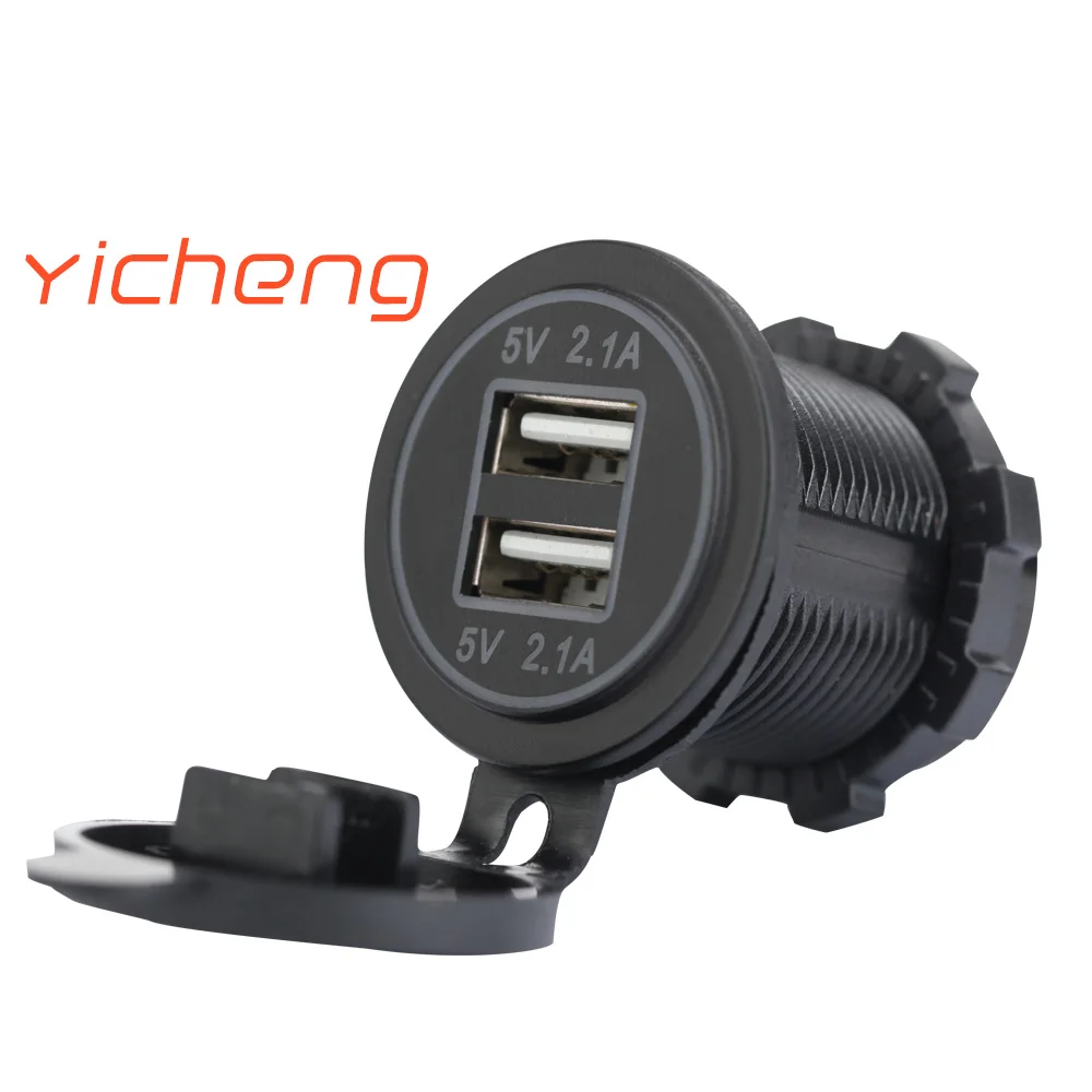 double cigarette lighter socket adaptor 120W Dual USB Outlet Splitter with LED Voltmeter/Rocker, 12V Car Charger Power Adapter Replacement Plug Female for RV Marine Boat Motorcycle Truck ATV UTV Van (3 * 10A EverStart auxiliary dual 12 volt power outlet adds two extra 12V power sockets to your vehicle or RV Car Cigarette Lighter Socket Outlet