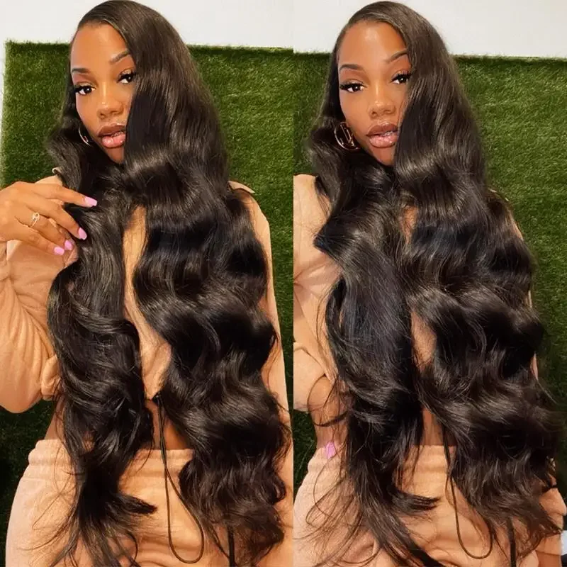 Peruca lace front hd cabelo humano body wave pré-penteada_voghion.com