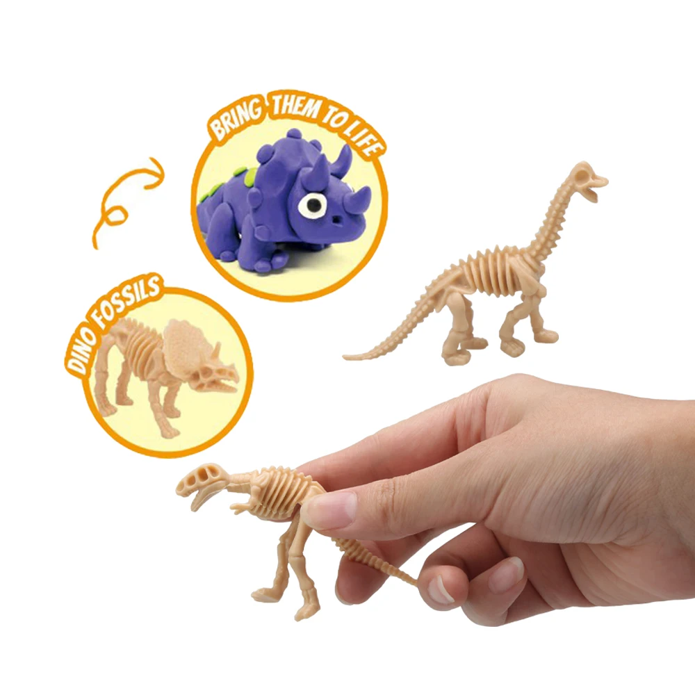 Dinosaur Skeleton Toy Playdough Cutter Air Clay Toys Cartoon Cute Color Mud  Dinosaur 22 Pcs Modeling Dough Set For Kids - Buy Playdough Tool Kit Stamp  Kids,Strchabl Play Dough Set Kids Playdough,Modeling