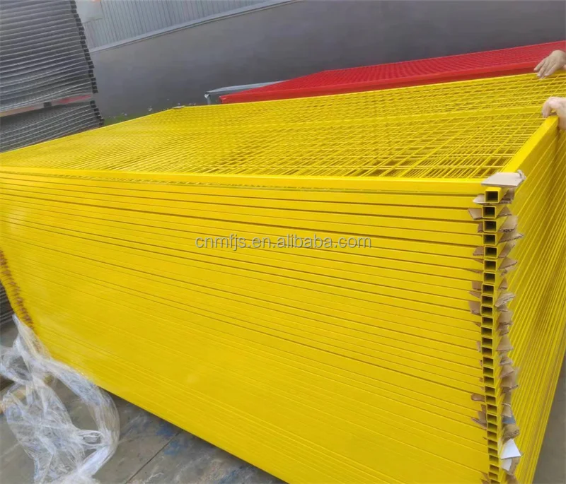 Customized Galvanized Outdoor Portable Metal Sustainable Canada Style Base Construction Site Temporary Fence Panel details