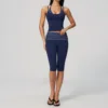 Navy Dots Capri Set