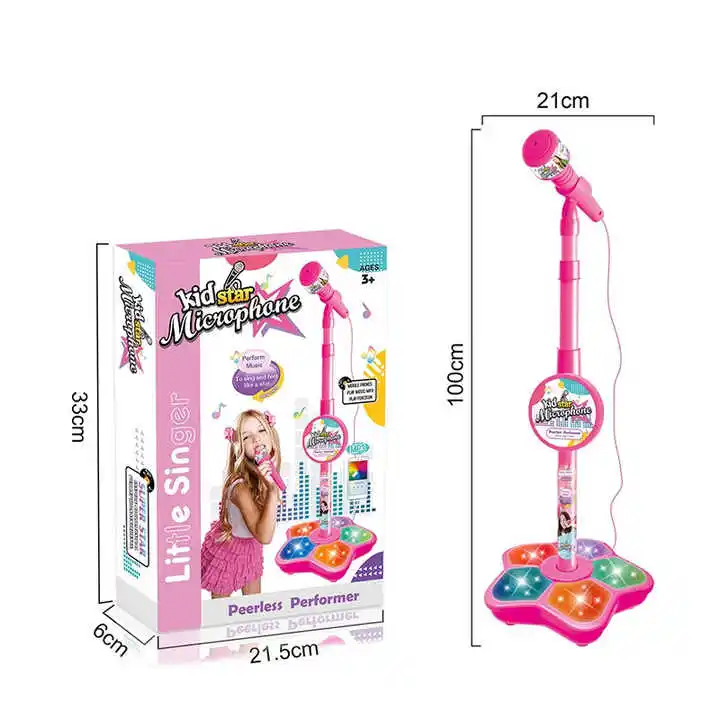 Kids Microphone With Stand Karaoke Song Music Instrument Toys Brain