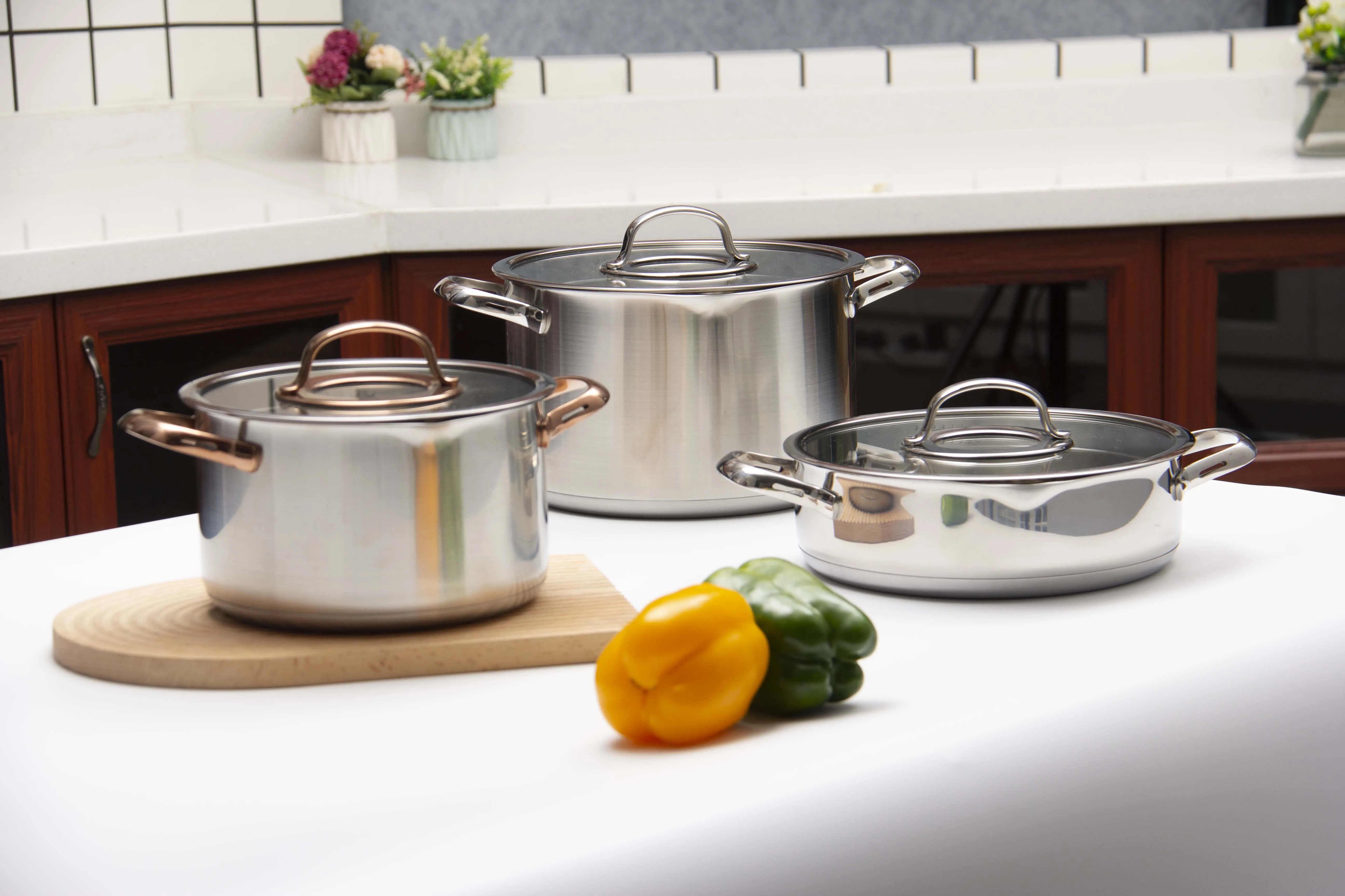 Stainless Steel Cookware Set 304 Stainless Steel Pots And Pan Sets With