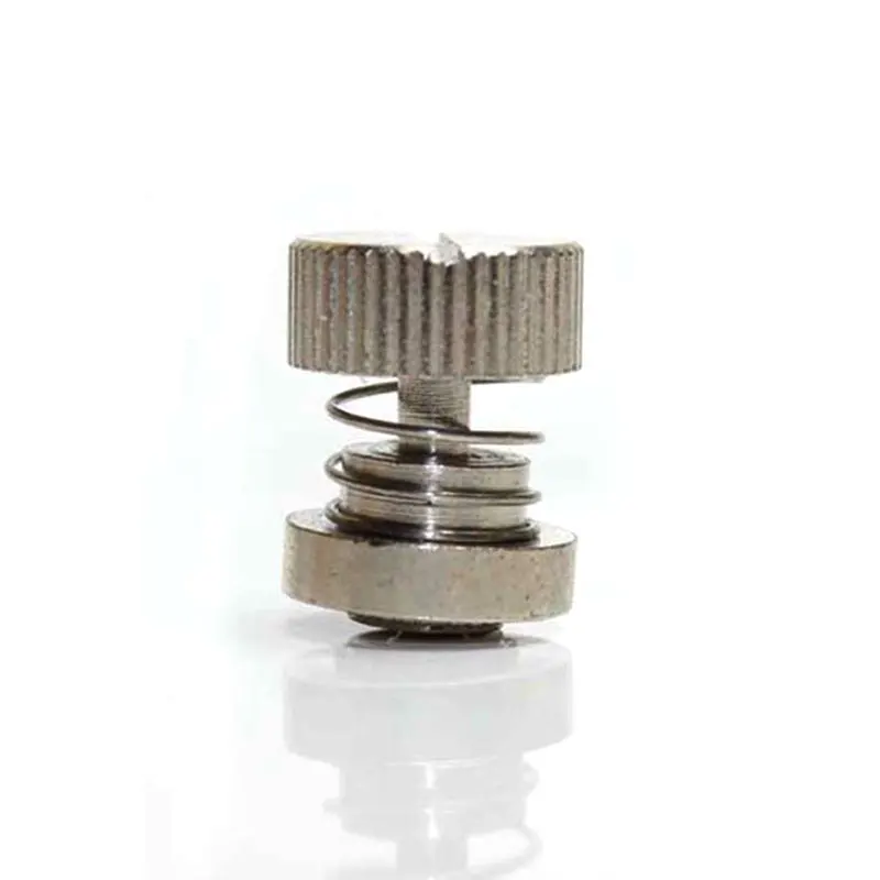 M3M4M6M8,#8-32 Stainless steel Flare-mounted Aluminium Knurling Knob Spring Loaded Screw Black Metal Cap Captive Fasteners