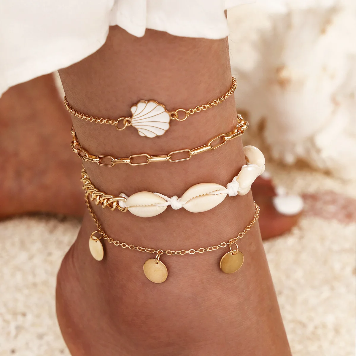 ankle bracelet shell