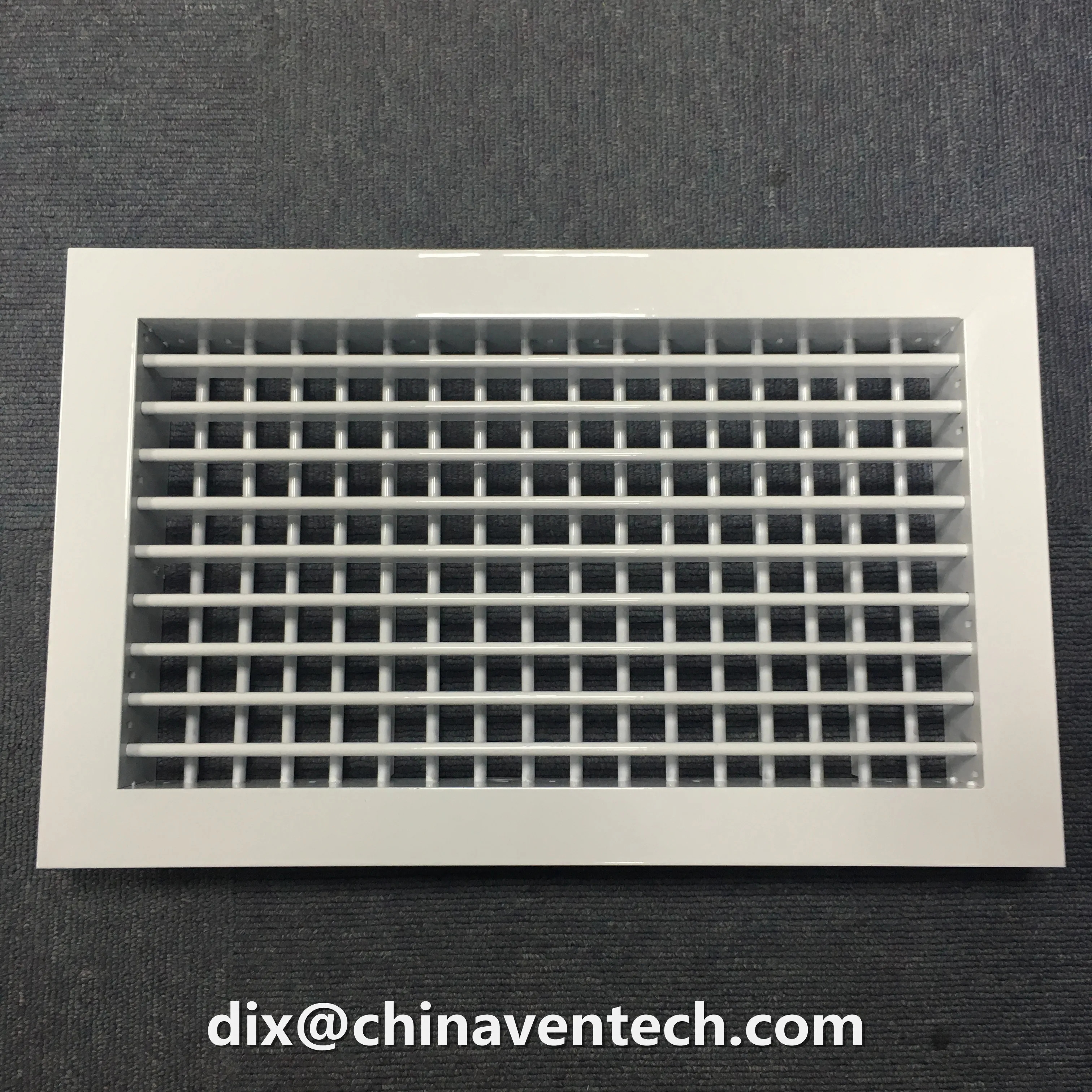 HVAC air conditioner supply air ventilation double deflection grille
