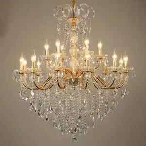 Zeal Lighting Candle Chandelier Lighting Gold European Luxury Crystal Chandeliers Living Room Vintage