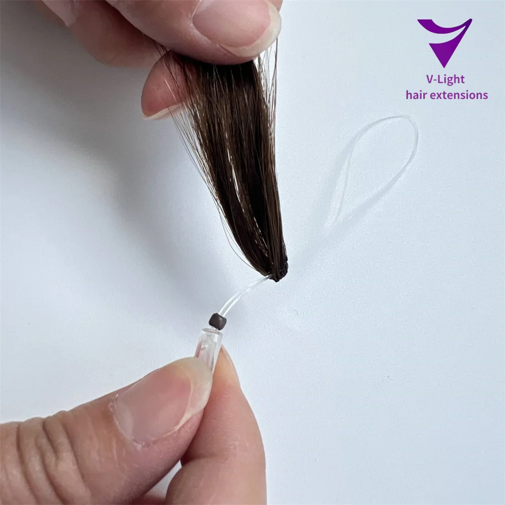 Feather weft hair extension /100% Virgin hair 10A / Natrual color 100g –  V-light hair extensions