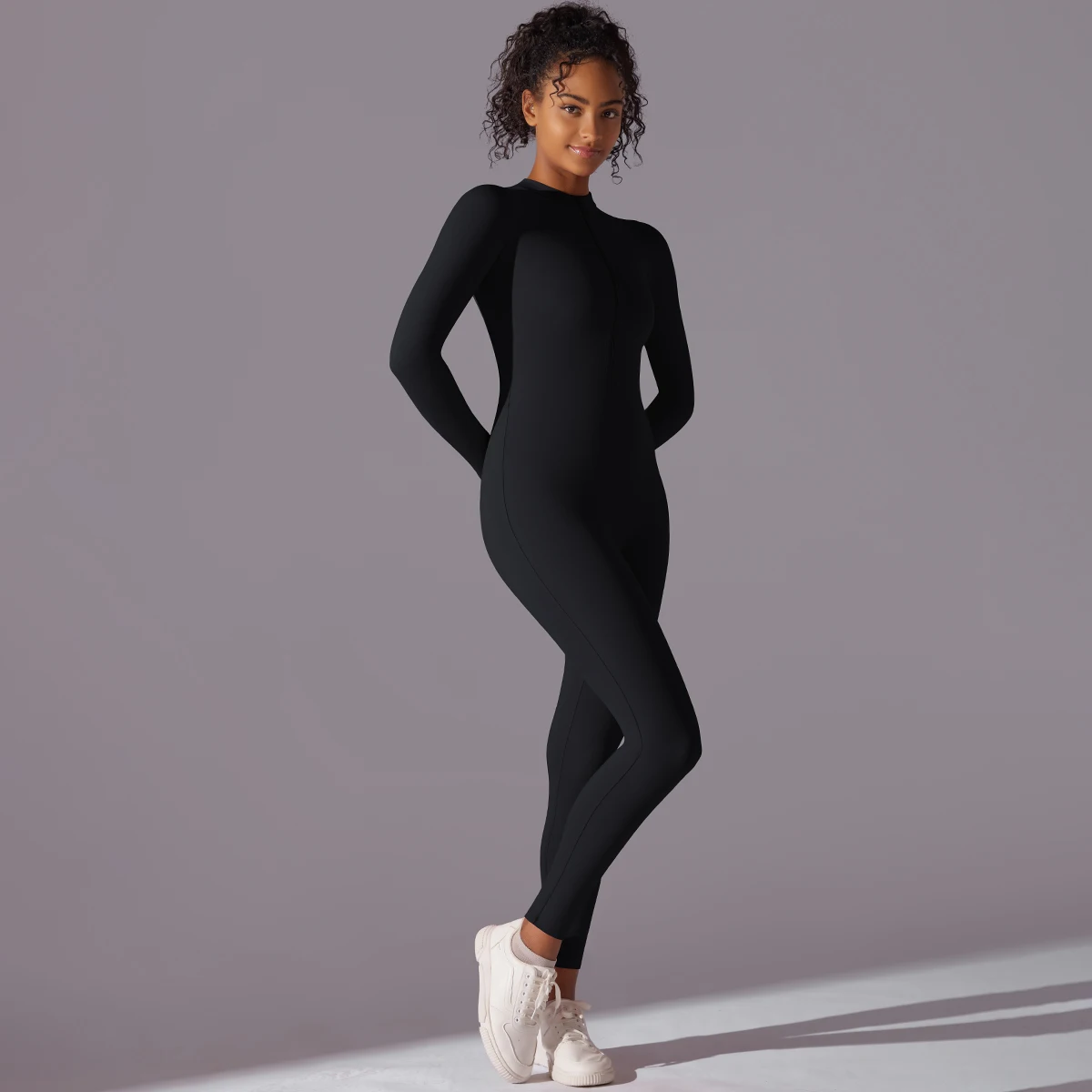 European And American Integrated Zipper Yoga Jumpsuit main image 0