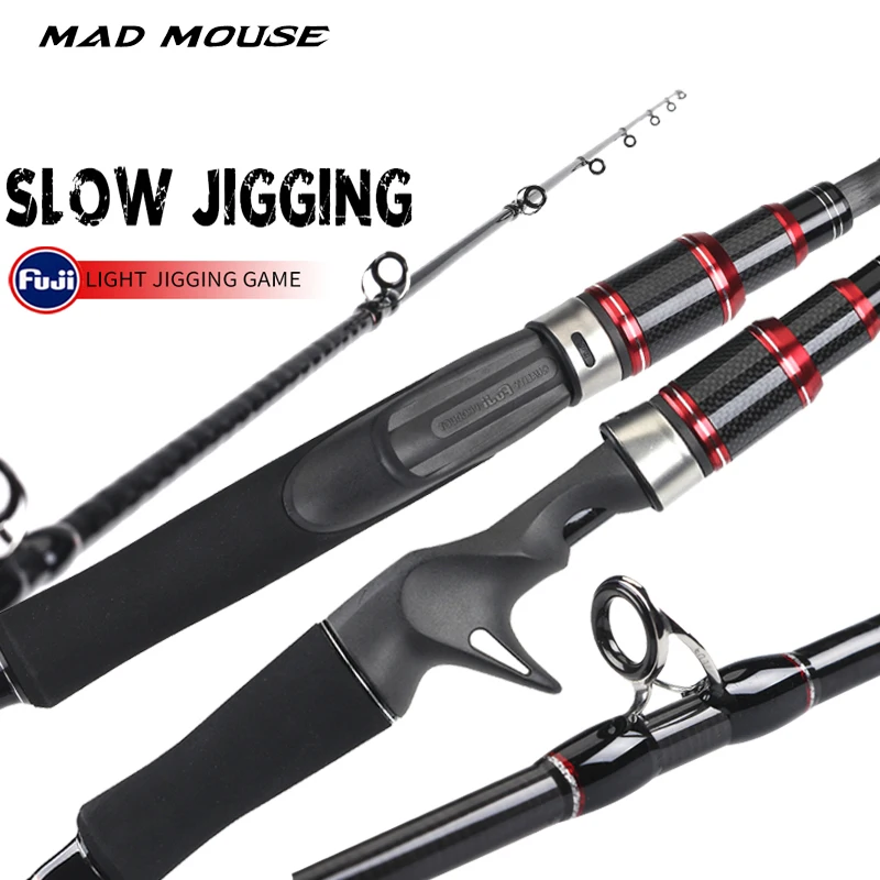 Carbon Jigging Rod Japan Fuji Guides 1.68m 1.9m Different Hardness Fishing Rod 