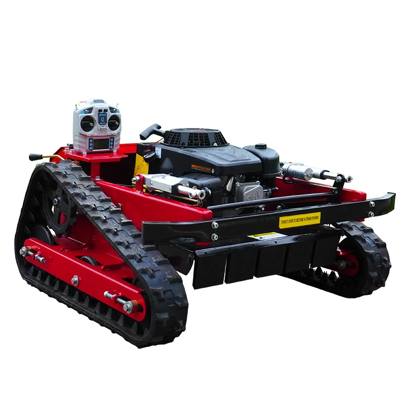 Multi-functional Self-propelled Tracked Robot Lawn Mower AWY-550L Gasoline Remote Control Garden Lawn Mower Weeding Machine