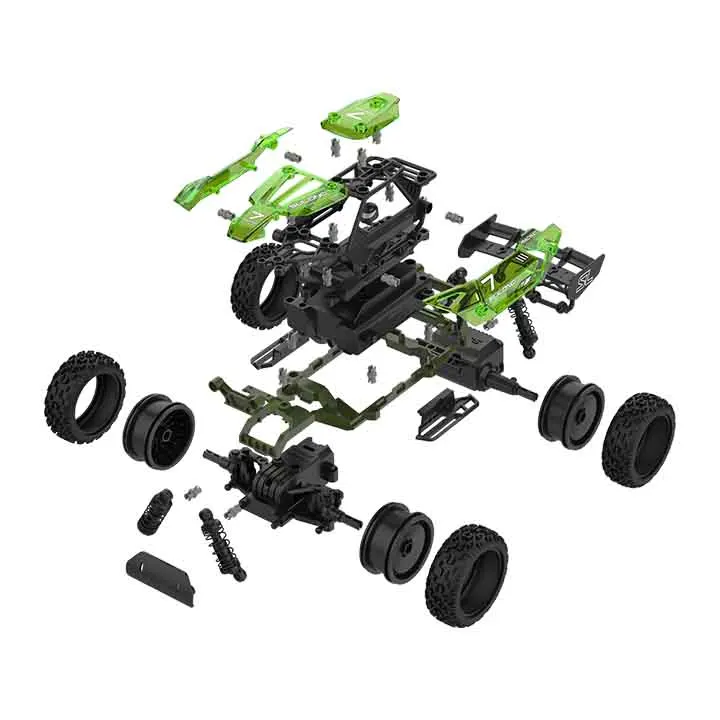 STEM Building Toy 3 in 1 Educational RC Racer Set Remote Control Car Model Assembly Early Learning Brick Roadster Diy Car Kits