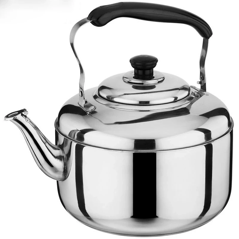 Stainless Steel Kettle Whistling Tea Kettle Coffee Kitchen Stovetop  Induction for for Home Kitchen Camping Picnic 4L