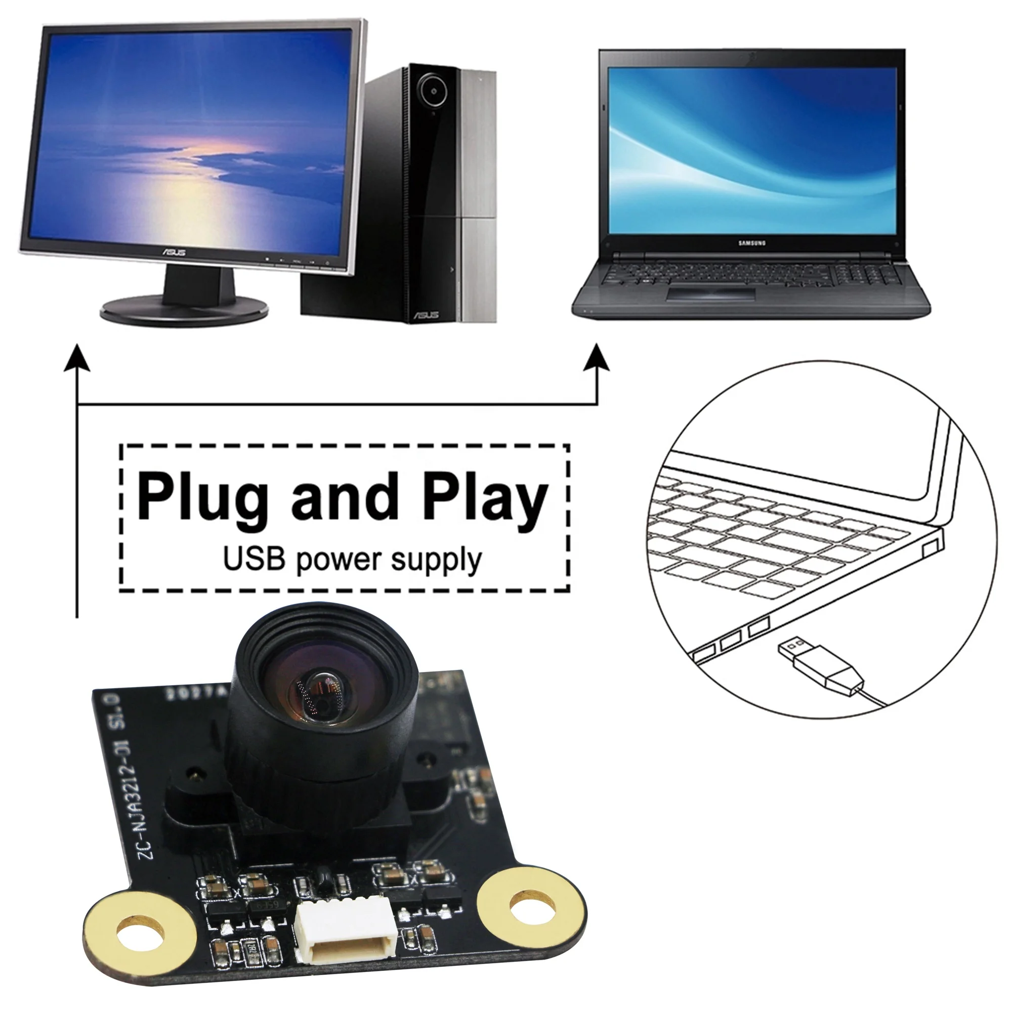 0.3MP Iris Recognition GC0308 Module - High-Speed Eye Tracker