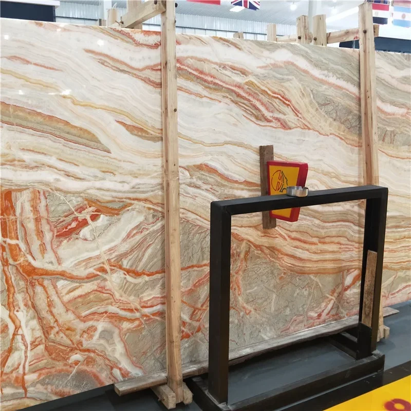 product beautiful hot sale colour rainbow jade red onyx slab stone background wall panel tiles decoration wall marble stone book matched-4