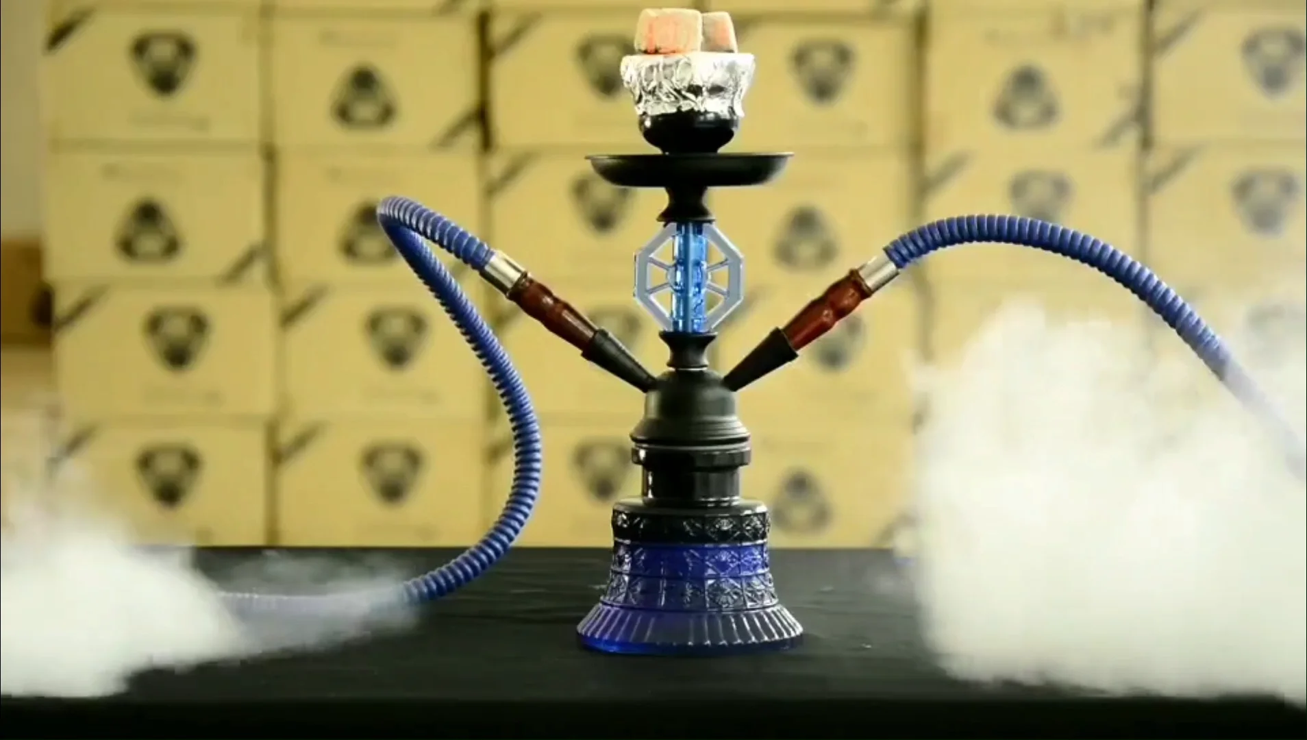 Archibald Double Pipes Sheesha Hookah Complete Traditional Home Chicha