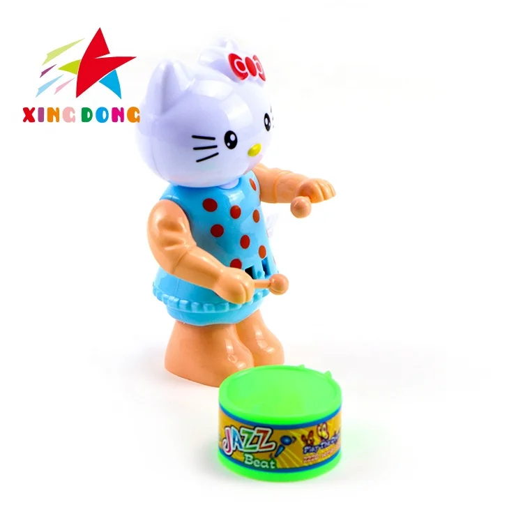 Wholesale custom wind up toys cute mini cartoon boy beat a drum