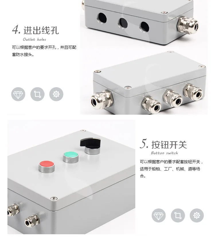 Aluminium Watertight Junction Box Ip66 Sealed Metal Enclosure ...