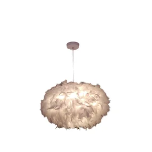 Nordic-Style Feather Chandelier Modern and Simple Decorative Pendant for Home and Kitchen Island for Children's Restaurant
