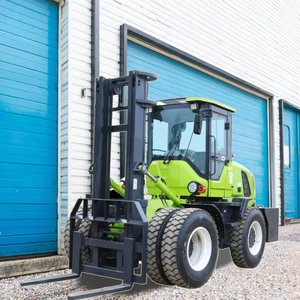 Diesel Forklift Machine Supplier 3.5Ton Diesel Forklift 3 Stage 4.5m Mast off Road Fork Forklift