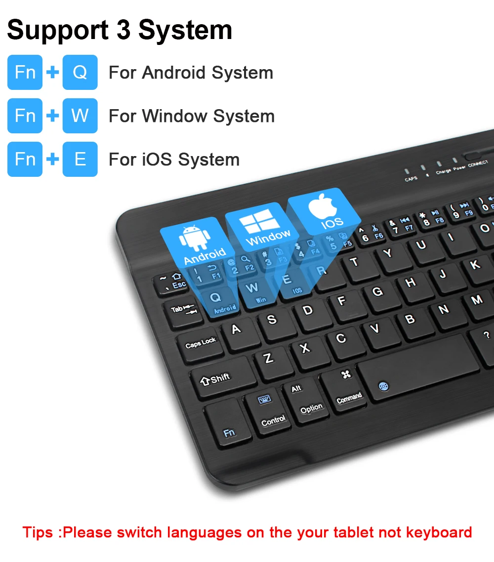 Mini Keyboard Wireless Keyboard and Mouse Rechargeable for iPad Tablet Russian Spanish Keyboard for Android IOS Windows