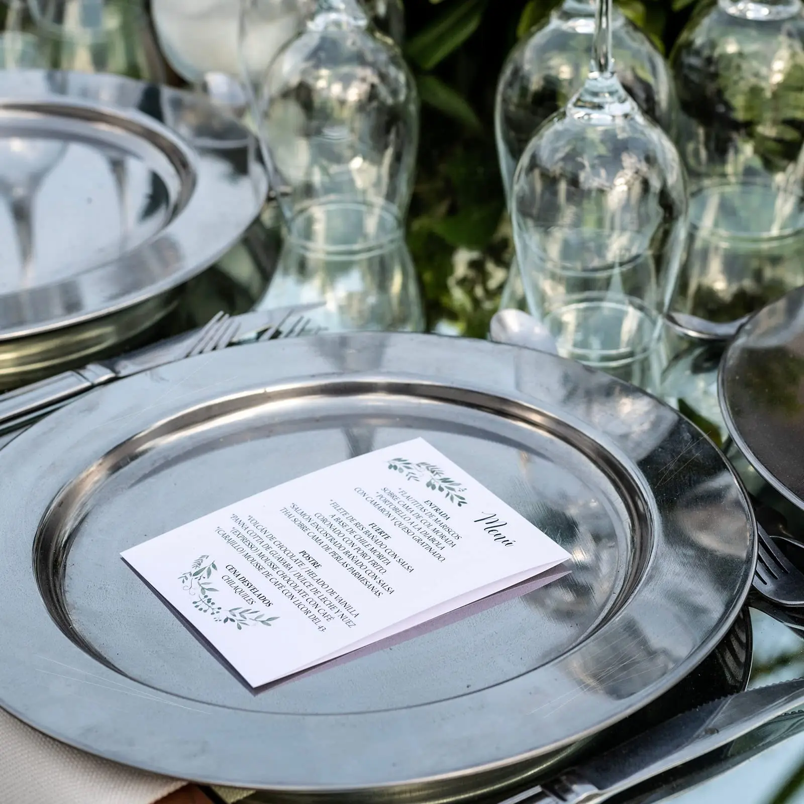 Decorative Silver Rose Gold Charger Plate For Wedding And Party Table