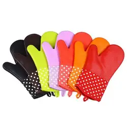 P635 High Quality Silicone Oven Gloves Slip-resistant Bakeware Kitchen Cooking cake Baking Tools Microwave Oven Mitts