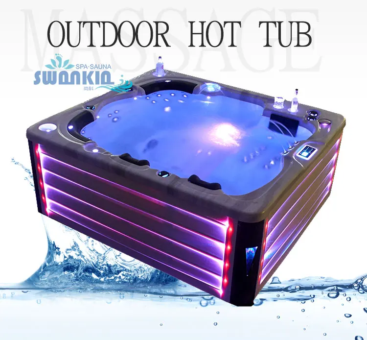 Outdoor Soaking Spas Hot Tub Bath Massage Large Spas Bathtub 6 Person