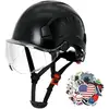 Black Hard Hat with Clear Visor
