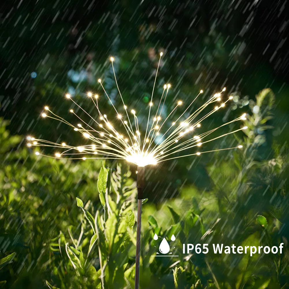 Outdoor solar flower lights LED Full Sky Stars Colorful lights garden decoration party dandelion light strings