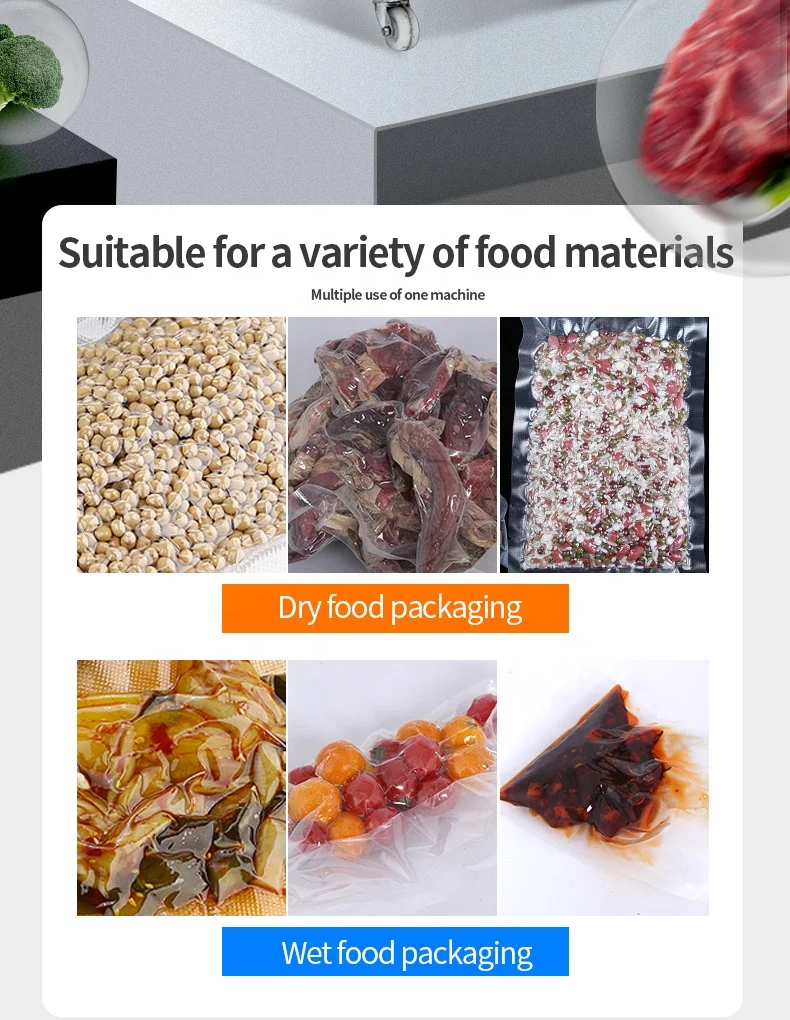 Meat Cheese Chocolate Tea Morocco Peanut Dates Food Thermoforming Automatic Vacuum Sealer Packing Machine
