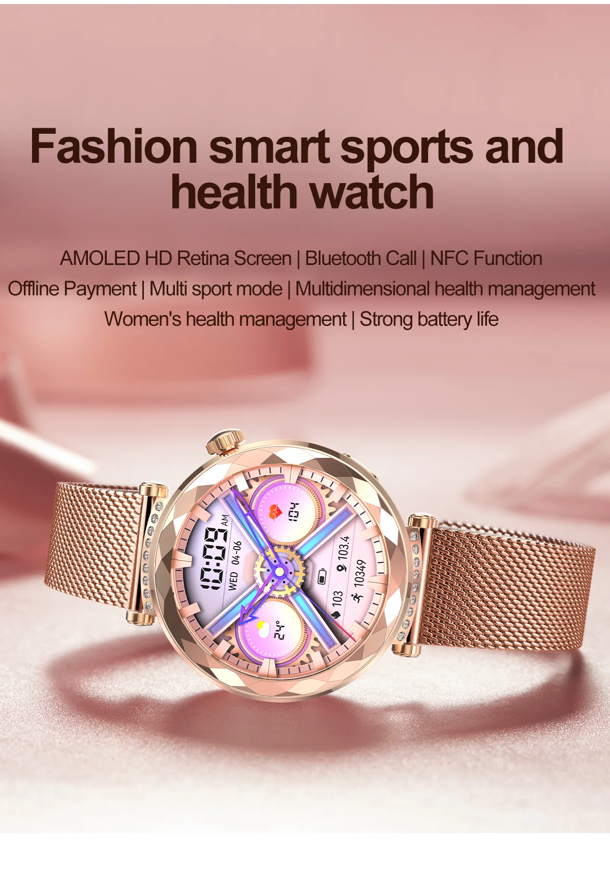 Welcome OEM Order, Factory Whole Selling Hk88 Smartwatch For Lady Bt Call Ip68 Waterproof 1.19inch Amoled Screen Women's Health Heart Rate Fashion Smart Watch 2025 - Buy Smart Watch 2025 women's Health Reloj Smart Watch Hk88 hk88 Smart Watch