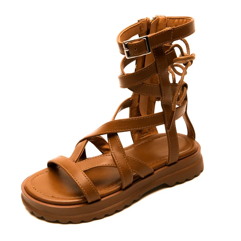 Sandalias romanas de piel con plataforma Adaira Brando | Dr. Martens