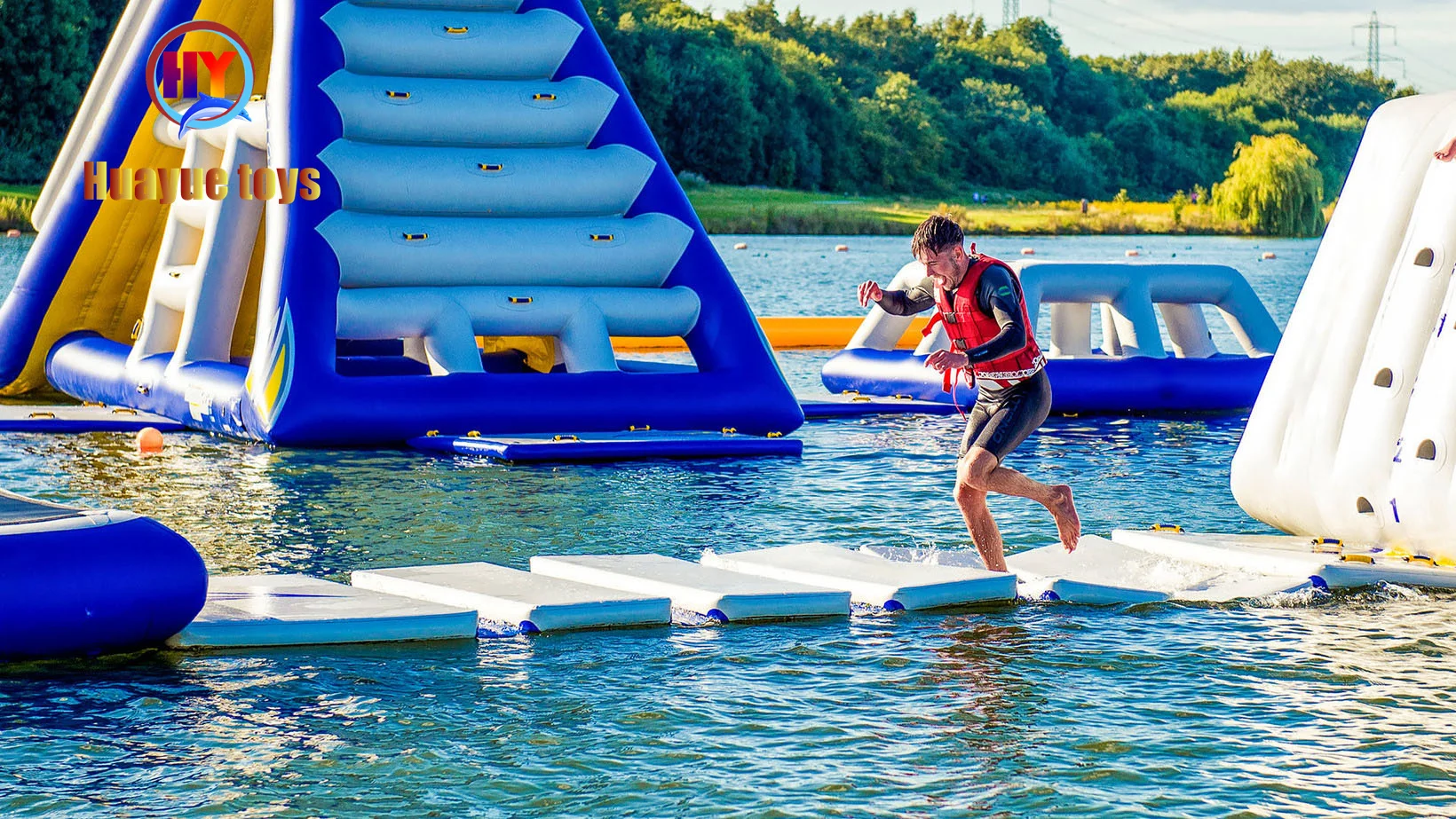 Big Inflatable Water Park Fun Floating Aquapark