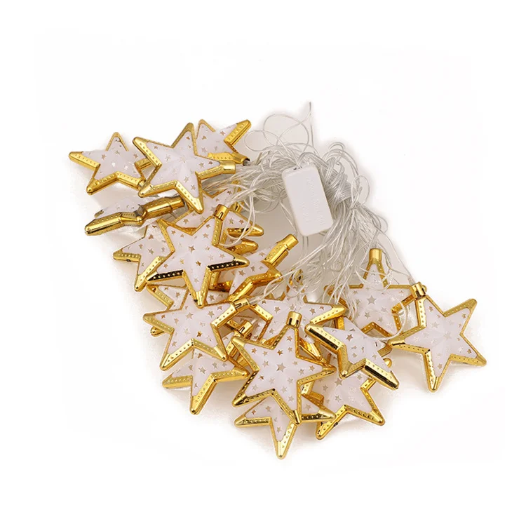 2023 New Arrival LED String Starry Fairy Light With Plastic Moon Shape Ornament Ramadan Eid Diwali Mubarak Islam Muslin Decor