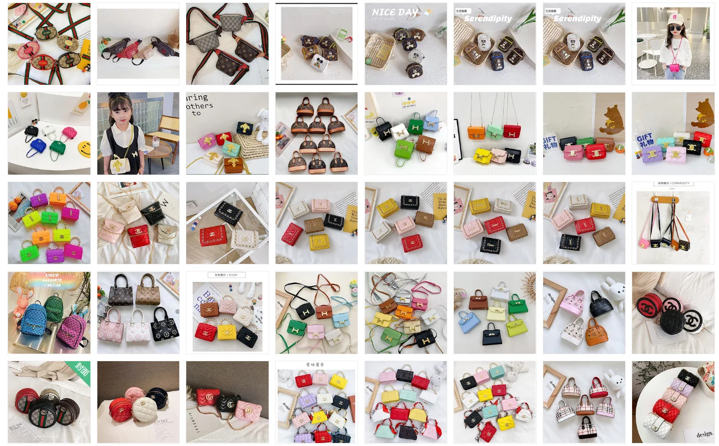 2024 Wholesale Children Luxury Kids Round Bags Handbag Mini Coin Famous