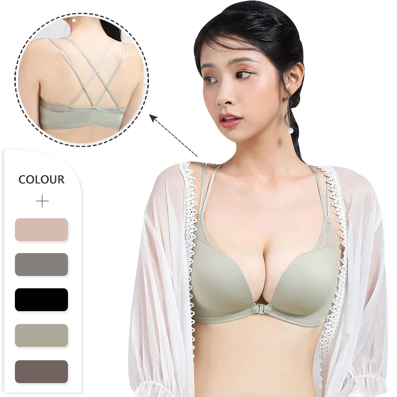 Conjunto De Sujetador De Algodón Sin Costuras Para Mujer,Ropa Interior  Femenina De Realce,Con Realce,Diseño Original De Alta Calidad - Buy  Sujetador De Una Pieza Sólida Sujetador Triángulo Pantalones De Algodón  Bragas De