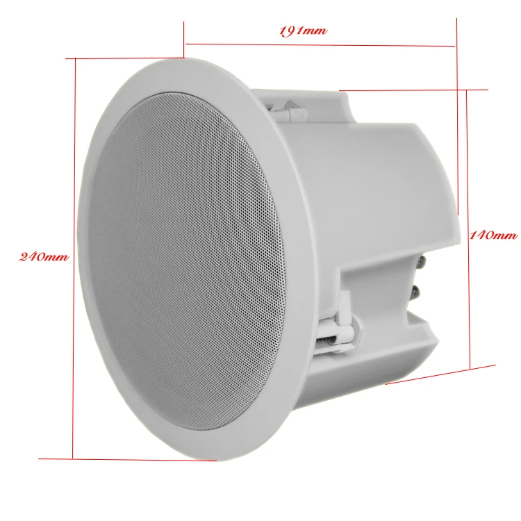 Với hệ thống ceiling speakers for public address, bạn sẽ được trải nghiệm âm thanh tuyệt vời nhất cho không gian công cộng như sân khấu, quán cafe, nhà hàng...Hệ thống với các loa treble và bass sẽ mang đến âm thanh trong trẻo, sáng và mạnh mẽ, giúp đưa bạn vào không gian âm nhạc hoàn hảo.