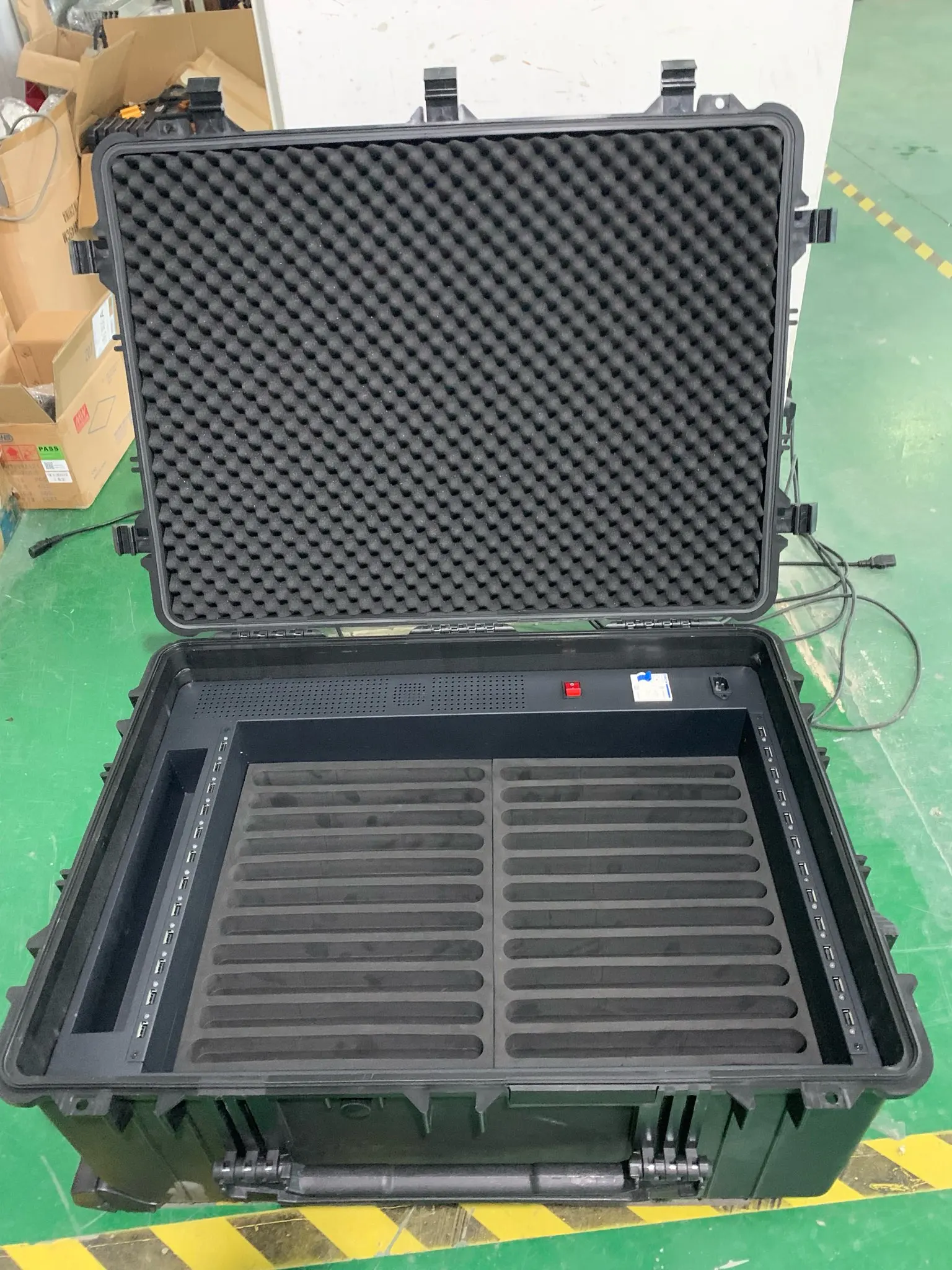 14bays Education Usb Laptop Charging Case Charging Trolley Luggage Eva