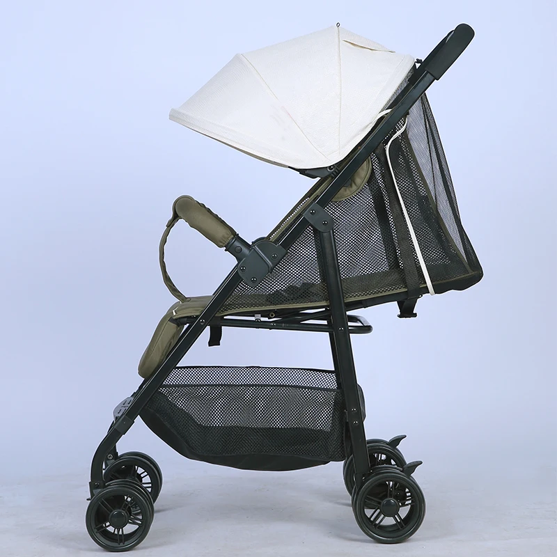 Portable Baby Stroller Boys and Girls for Age 0-3 Years One-Hand One-Key Folding New Model Pram 2