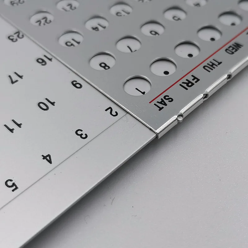 Mini Aluminium Perpetual Calendar for Tables Office Gifts Promotions Displays