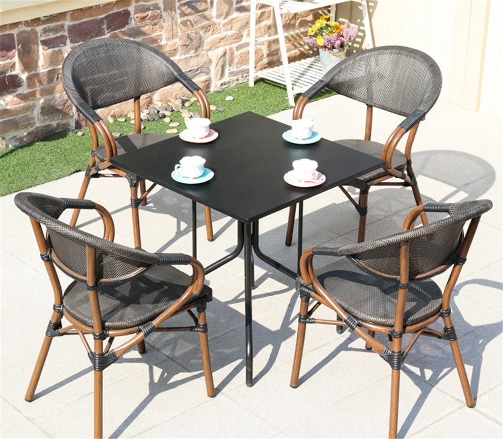Outdoor furniture furniture square carbon steel table coffee table garden table