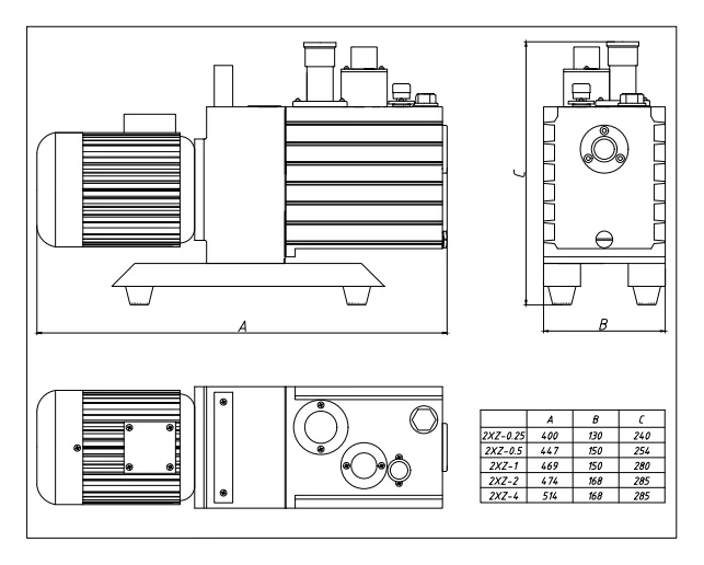 2xz2 2xz4 Lab Oil Vacuum Pump For Chemical Vacuum Drying Buy Lab