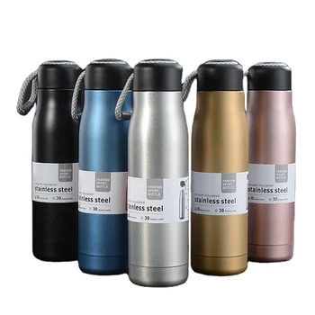 2022 Custom insulated stainless steel motivational sport yoga drinking water bottle reusable water bottles bpa free