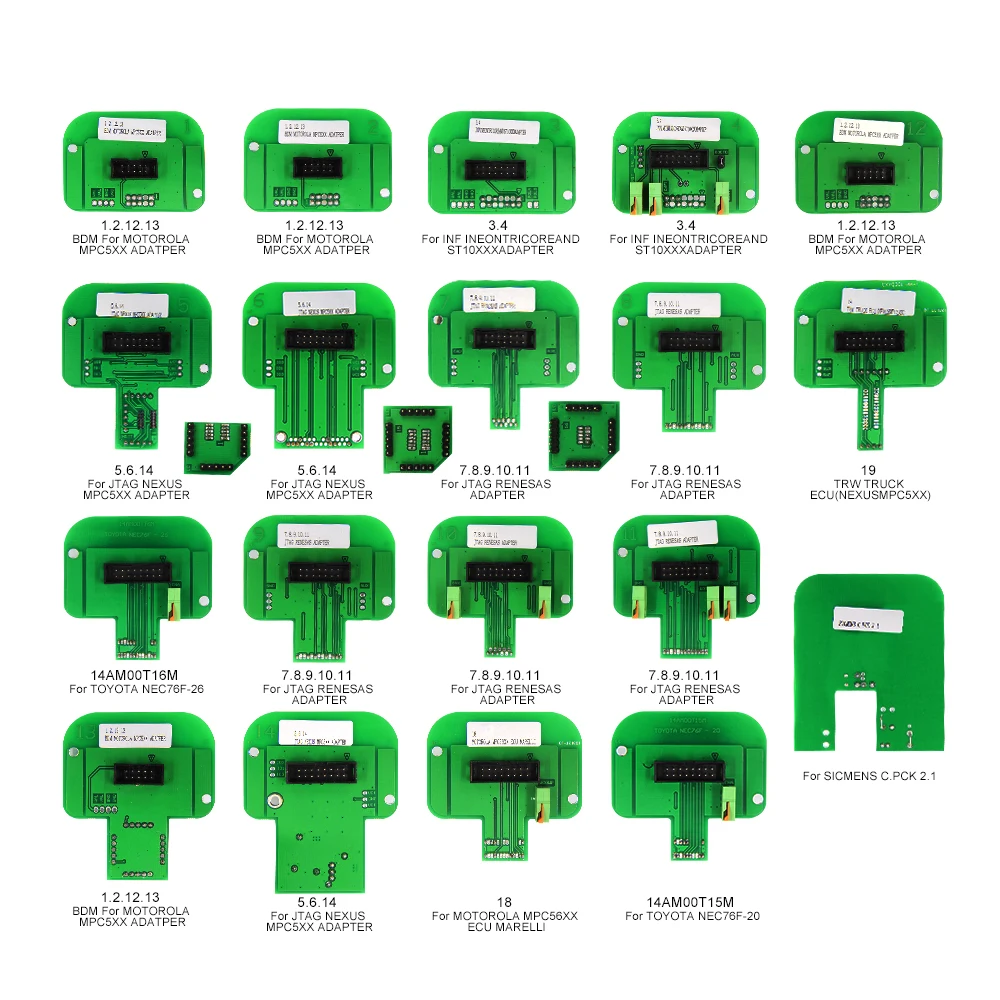 22PCS Full Set LED BDM Frame ECU RAMP Adapters for KTAG KESS KTM Dimsport BDM Probe Adapters