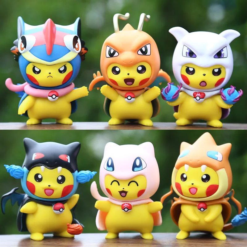 卸売商品 6個/セット 7.5cm ポケモン ピカチュウ コスプレ ゲンガー