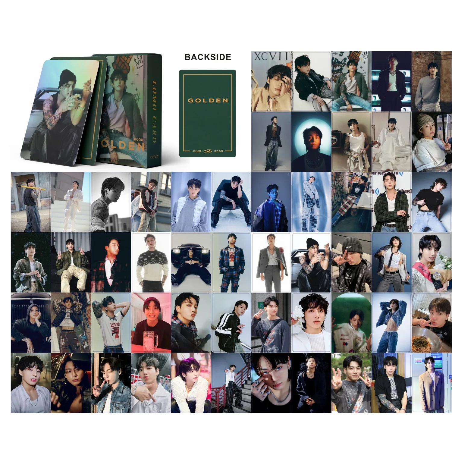 55 Carte Photocard BTS Jungkook - Lomo Card Collection Per Fan, Regalo Perfecto - Foto 3